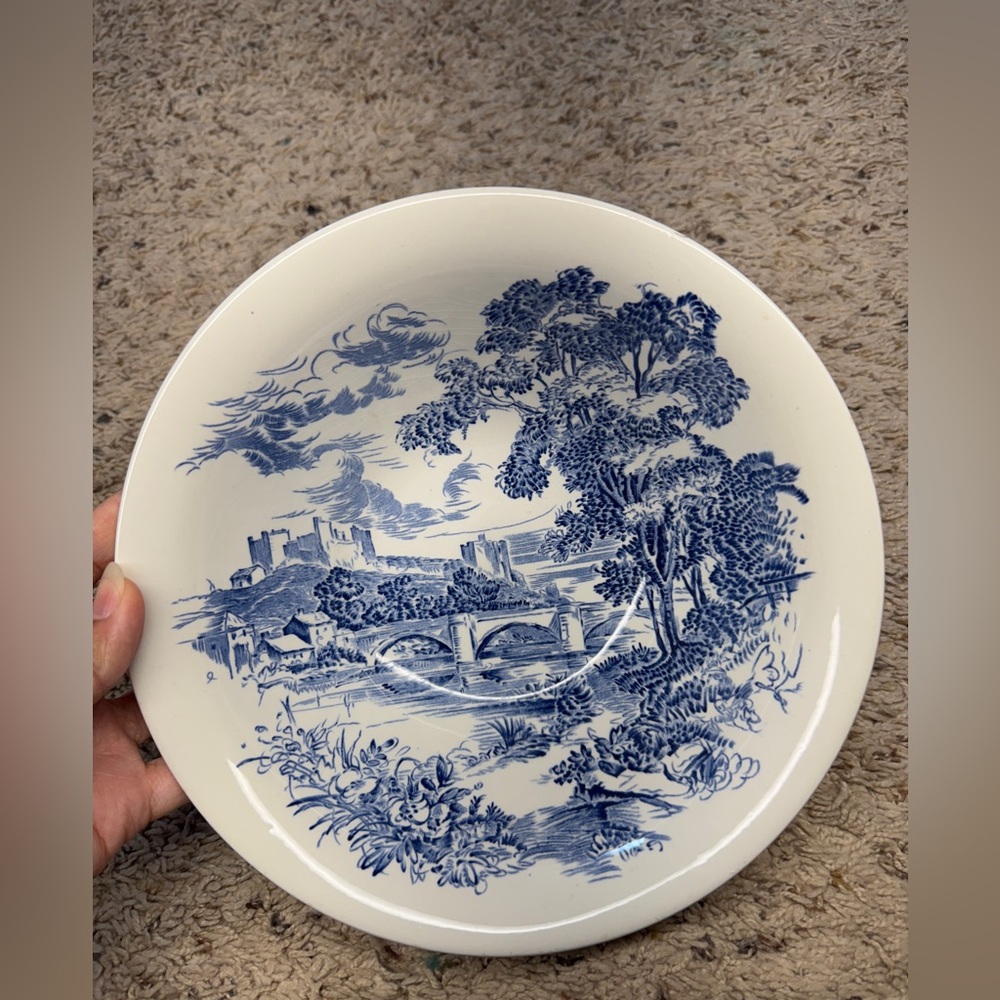 ENOCH WEDGWOOD "COUNTRYSIDE" BLUE & WHITE  Bowl England
